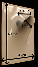 Ceramic robe hook measurements